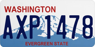 WA license plate AXP1478