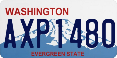 WA license plate AXP1480