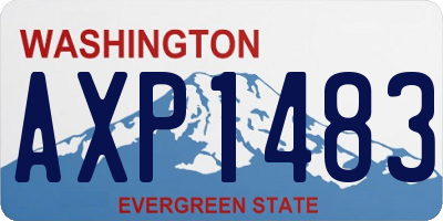 WA license plate AXP1483