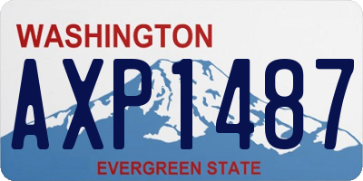 WA license plate AXP1487