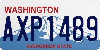 WA license plate AXP1489
