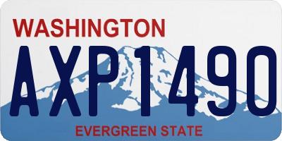 WA license plate AXP1490