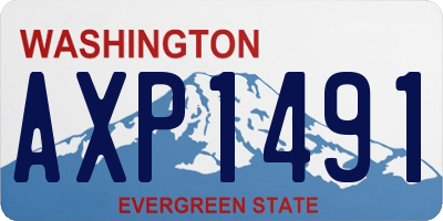 WA license plate AXP1491