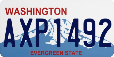 WA license plate AXP1492