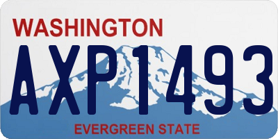WA license plate AXP1493