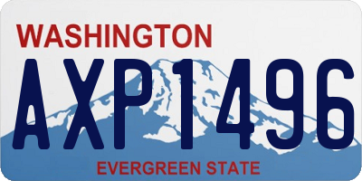 WA license plate AXP1496