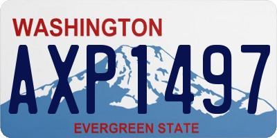 WA license plate AXP1497