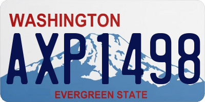 WA license plate AXP1498