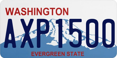 WA license plate AXP1500