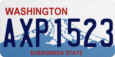WA license plate AXP1523