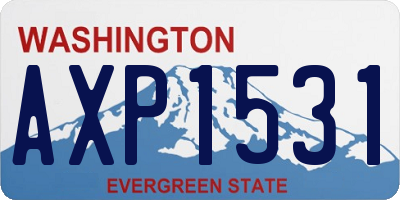 WA license plate AXP1531