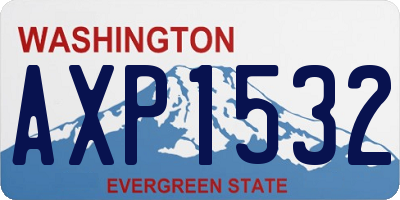 WA license plate AXP1532