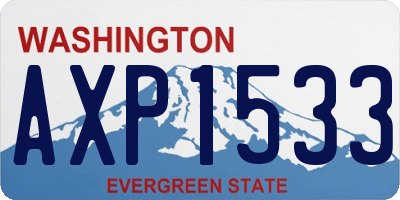 WA license plate AXP1533