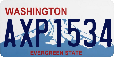 WA license plate AXP1534