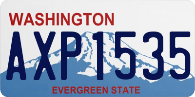 WA license plate AXP1535