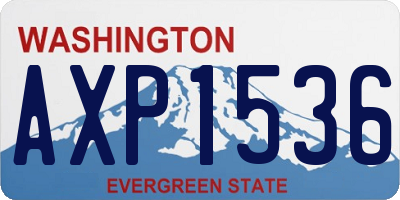 WA license plate AXP1536