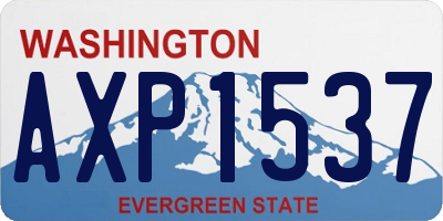 WA license plate AXP1537
