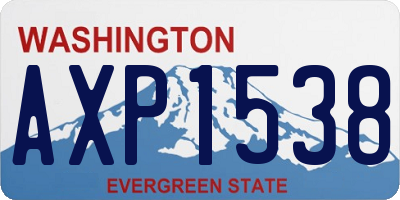 WA license plate AXP1538