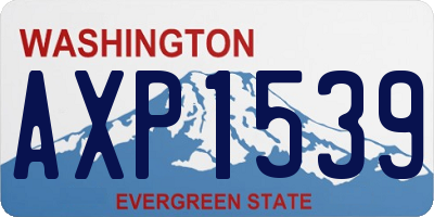 WA license plate AXP1539
