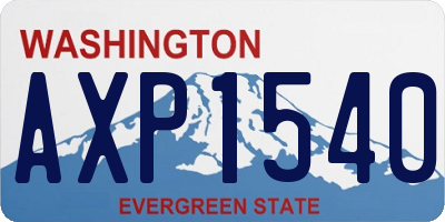 WA license plate AXP1540