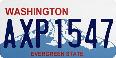 WA license plate AXP1547