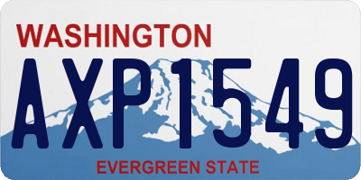 WA license plate AXP1549