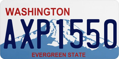 WA license plate AXP1550