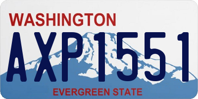 WA license plate AXP1551
