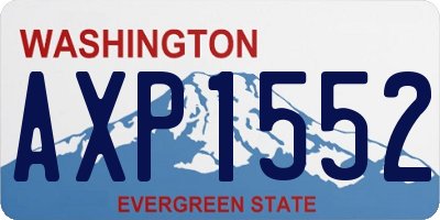 WA license plate AXP1552