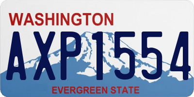 WA license plate AXP1554