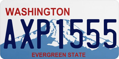 WA license plate AXP1555