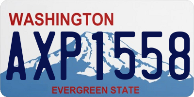 WA license plate AXP1558