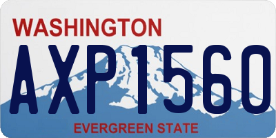 WA license plate AXP1560