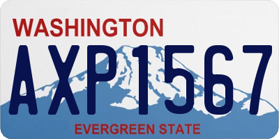 WA license plate AXP1567