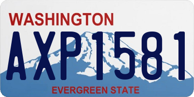 WA license plate AXP1581