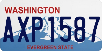 WA license plate AXP1587