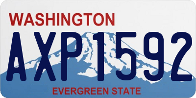 WA license plate AXP1592