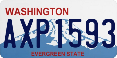 WA license plate AXP1593