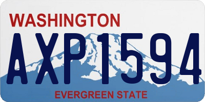 WA license plate AXP1594
