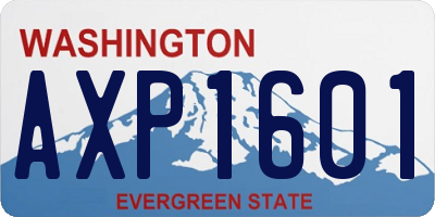 WA license plate AXP1601
