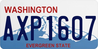 WA license plate AXP1607