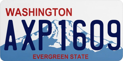 WA license plate AXP1609