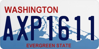 WA license plate AXP1611