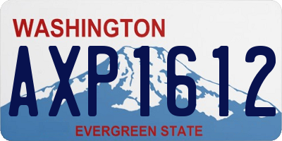 WA license plate AXP1612