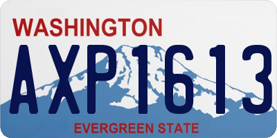 WA license plate AXP1613