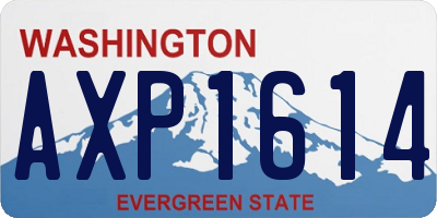 WA license plate AXP1614
