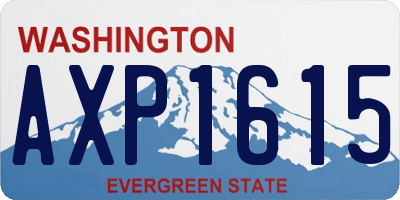 WA license plate AXP1615