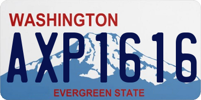 WA license plate AXP1616
