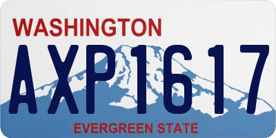 WA license plate AXP1617