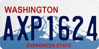 WA license plate AXP1624